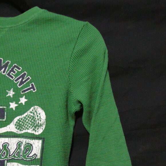 CHILDREN'S PLACE | medium 7/8 | Green Waffle Knit Long Sleeve Graphic Shirt - Picture 5 of 16